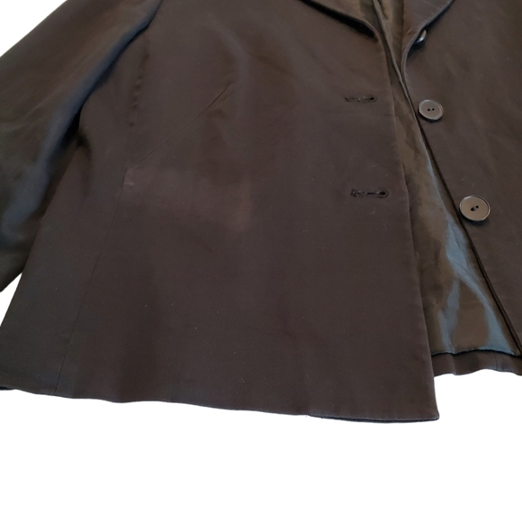 Pendleton Women's Jacket Blazer Lined Three Button Cotton Spandex Black Size 12 - Picture 13 of 13